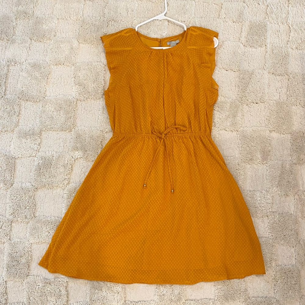 H&M Sleeveless dress in mustard color